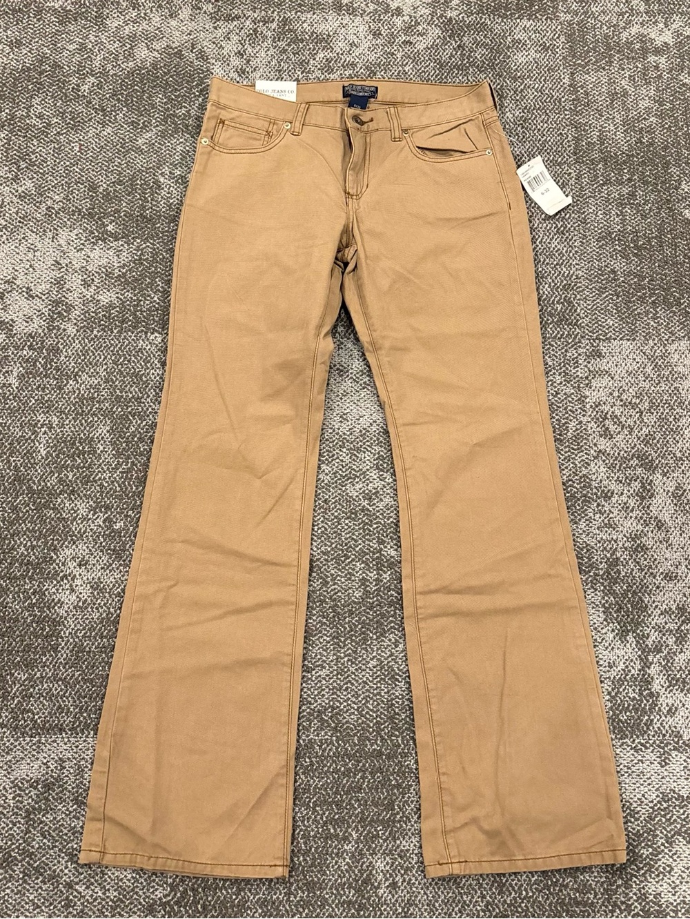 NWT Polo Jeans Company Ralph Lauren Khaki Twill Pants Womens Size 6 x 32